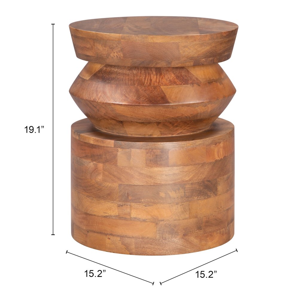 Kollam Side Table Walnut. Picture 7