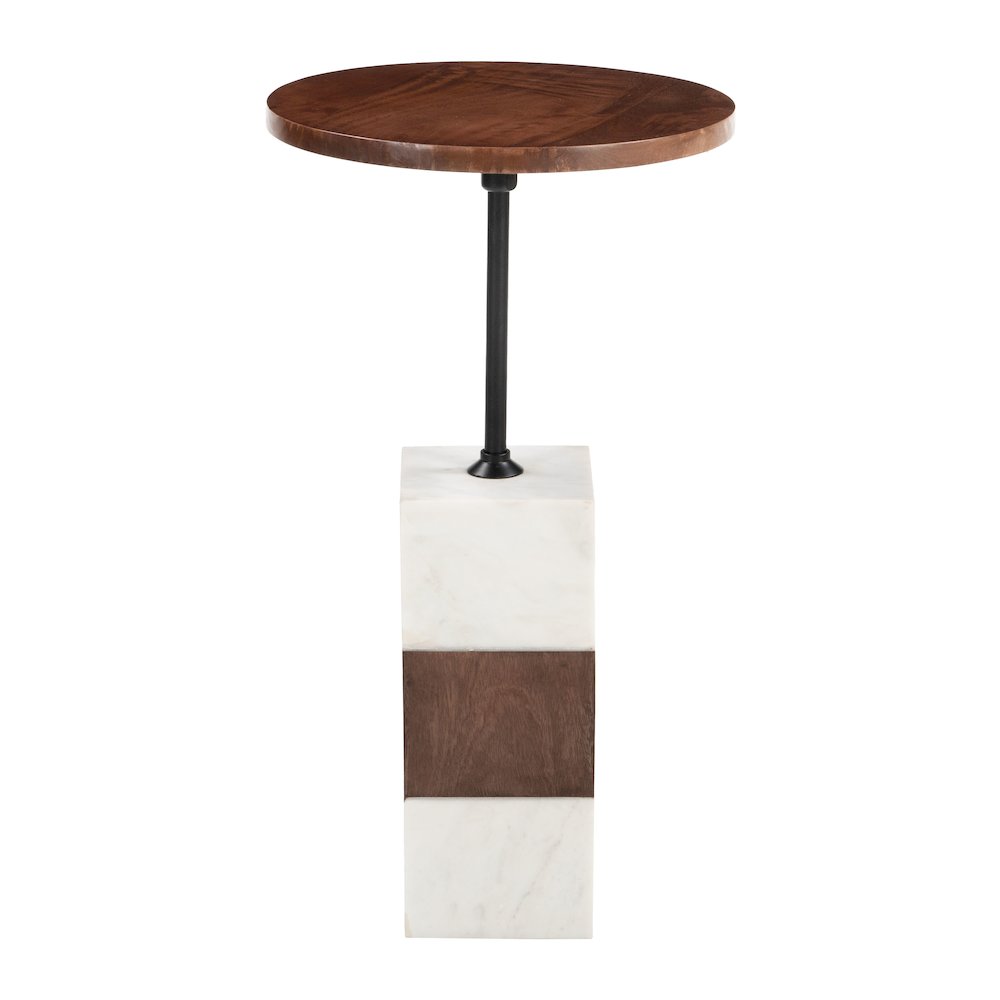 Stuk Side Table Brown & White. Picture 3
