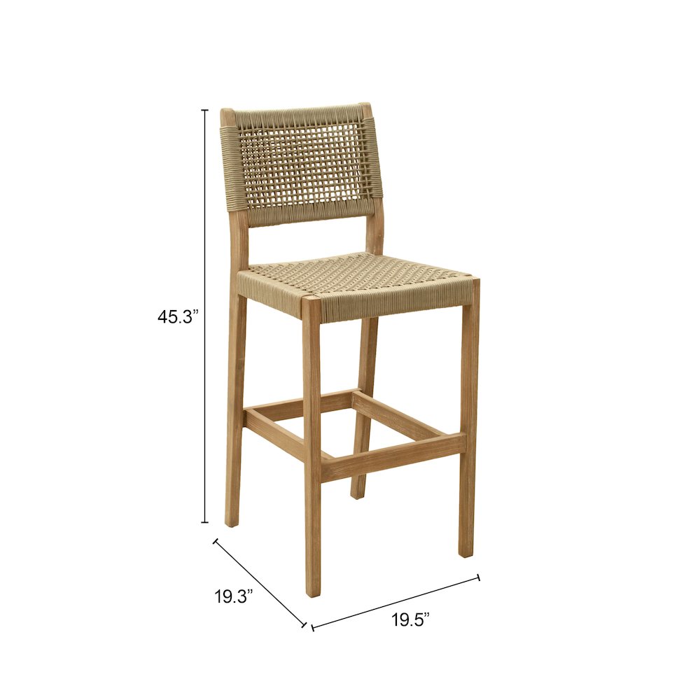 Corde Barstool Beige. Picture 7