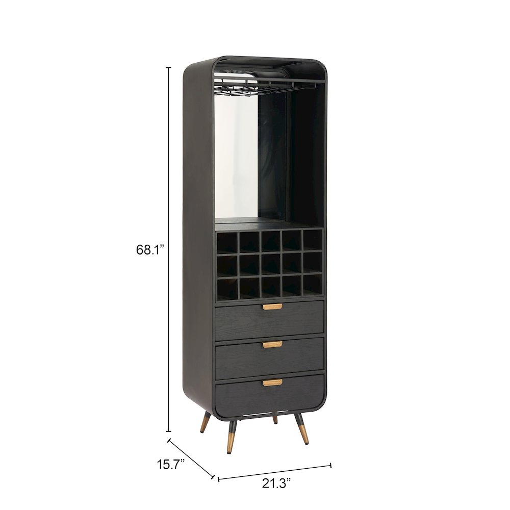 Magara Bar Cabinet Black. Picture 7