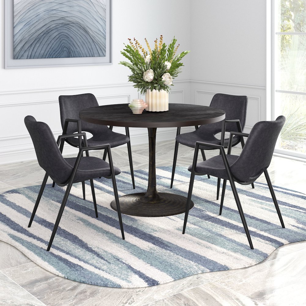 Desi Dining Chair (Set of 2) Black. Picture 9