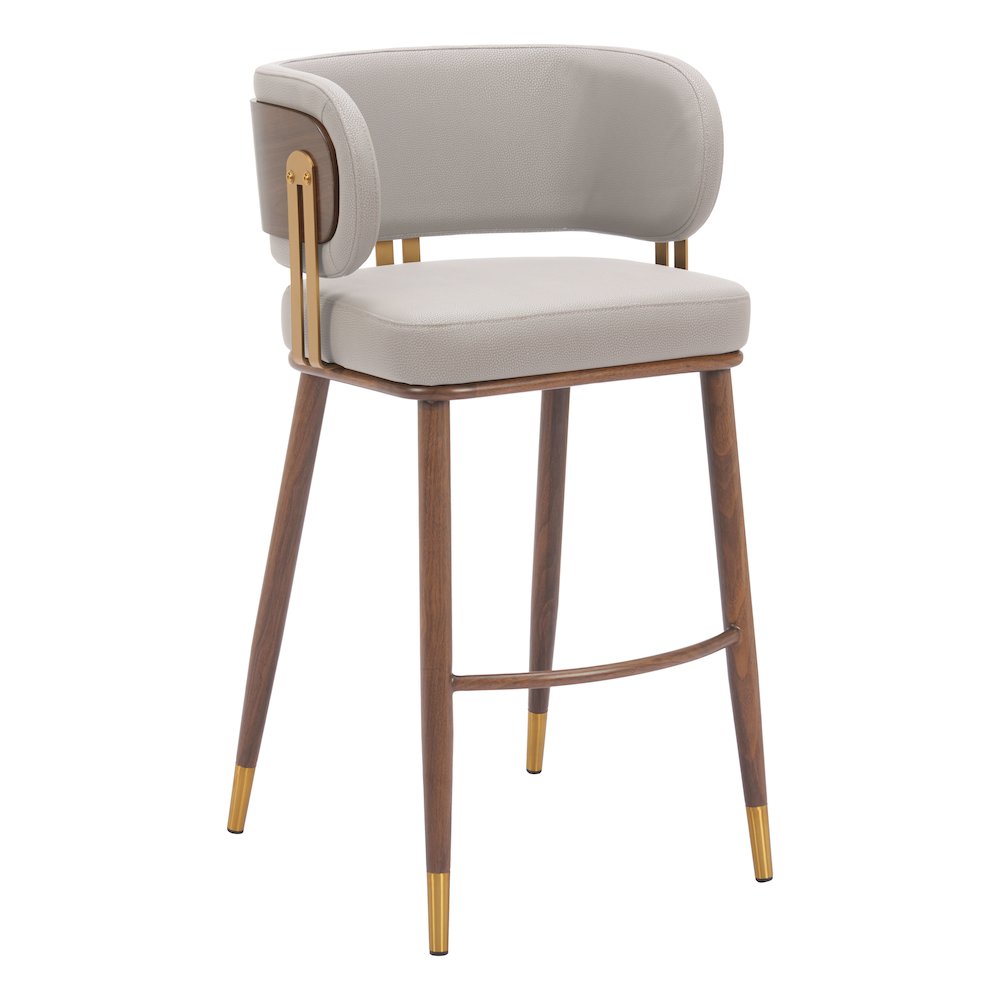Brew Barstool Beige & Walnut. Picture 9