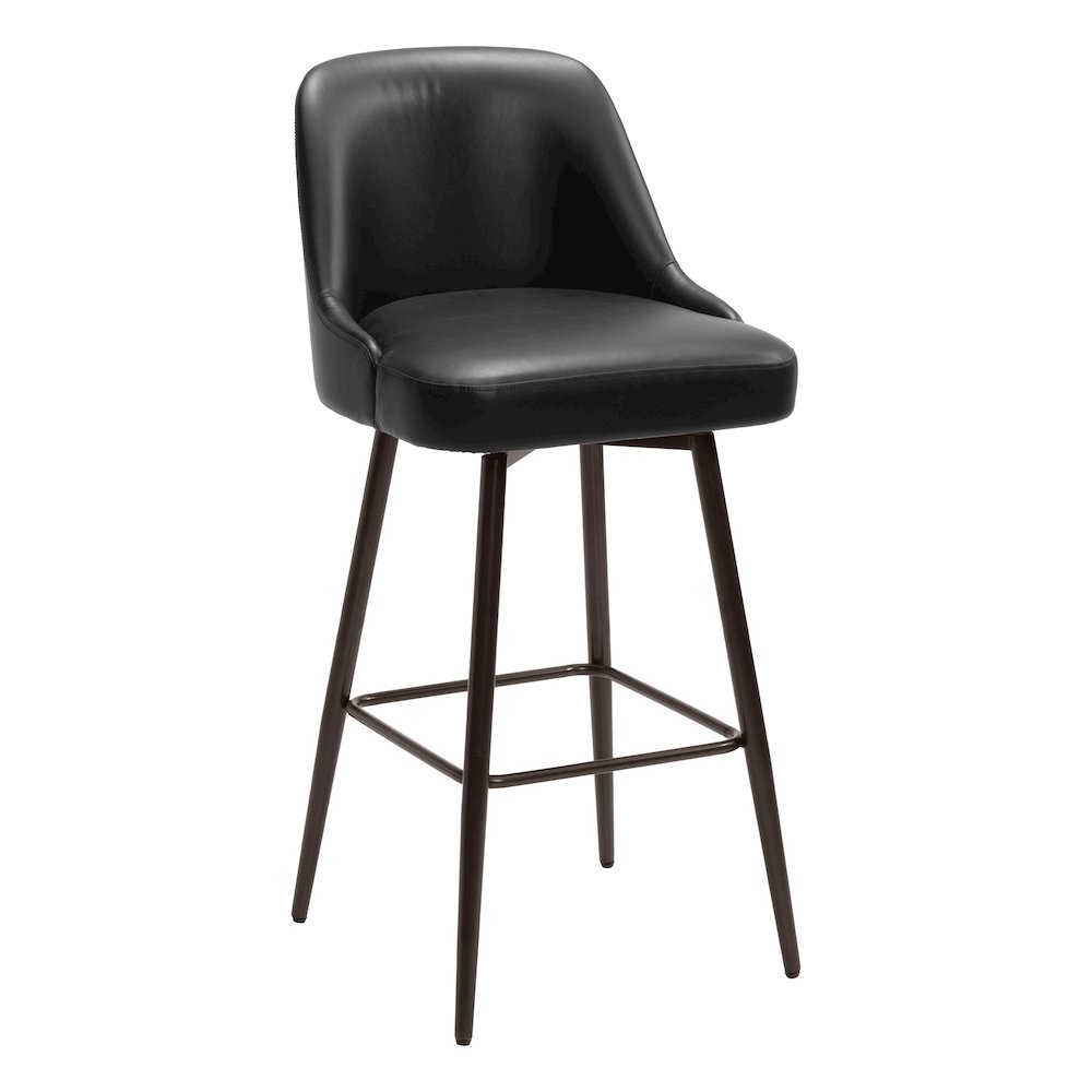 Keppel Swivel Barstool Black & Bronze. Picture 9