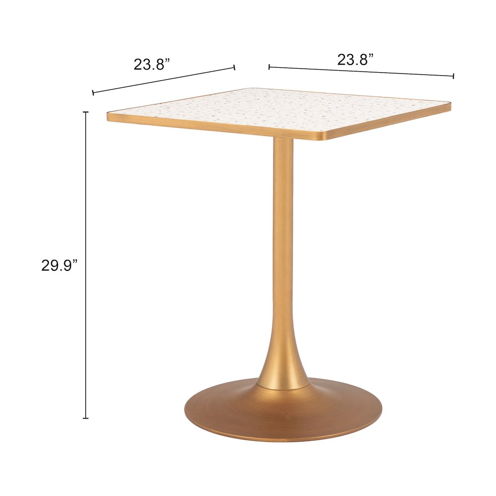 Spot Bistro Table Beige & Gold. Picture 7