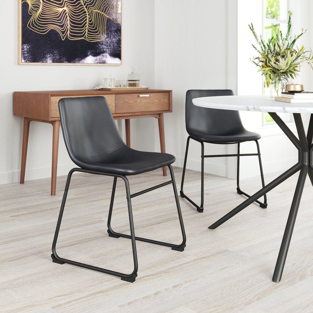 Smart Dining Chair (Set of 2) Black. Picture 8