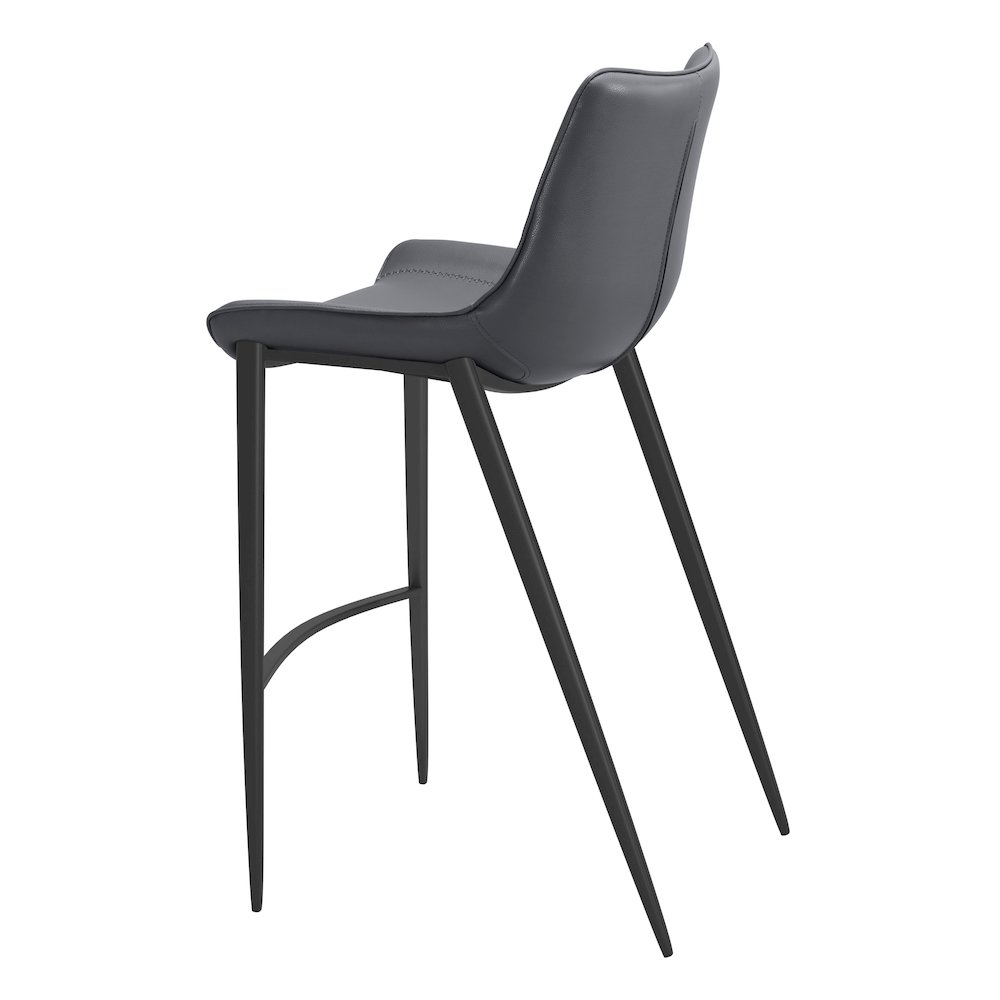 Magnus Barstool (Set of 2) Dark Gray & Black. Picture 5