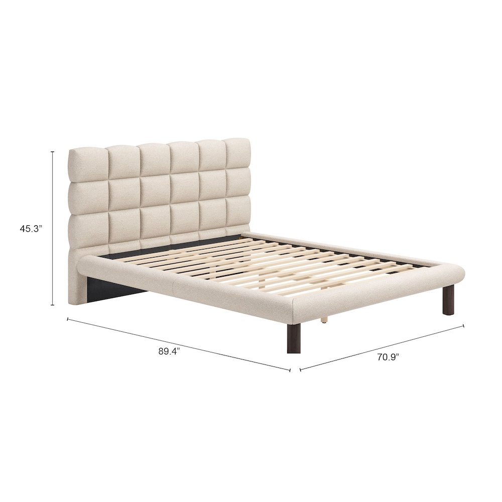 Placid Queen Bed Beige. Picture 7