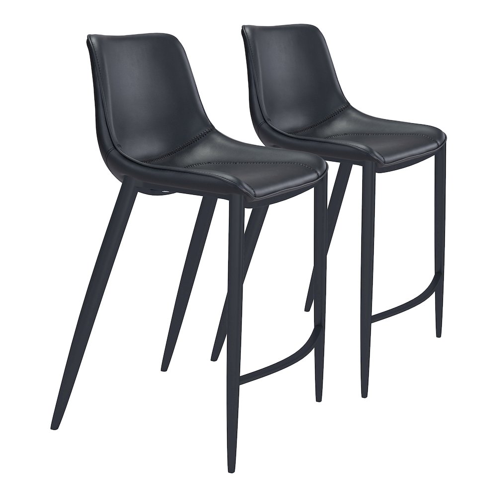 Magnus Barstool (Set of 2) Black. Picture 6