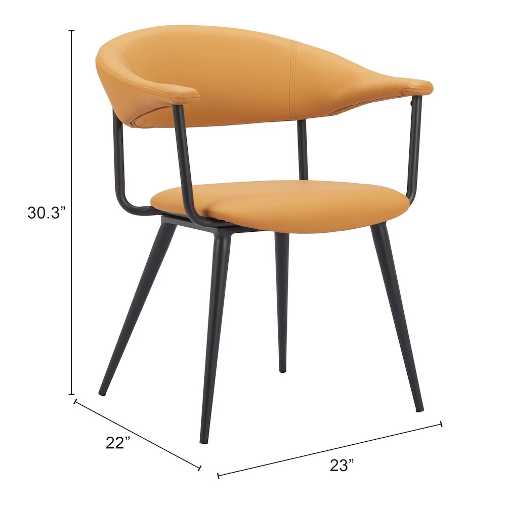 Sima Dining Chair Brown. Picture 7