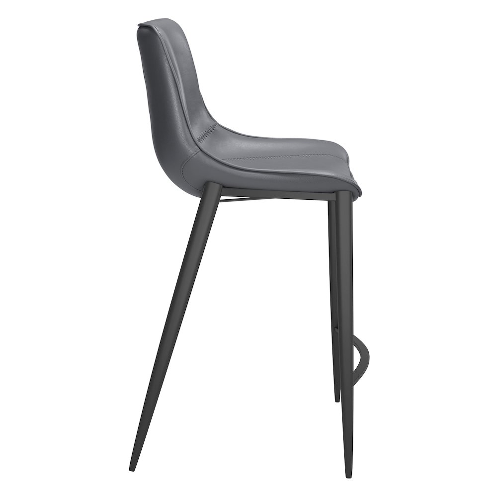 Magnus Counter Stool (Set of 2) Dark Gray & Black. Picture 2