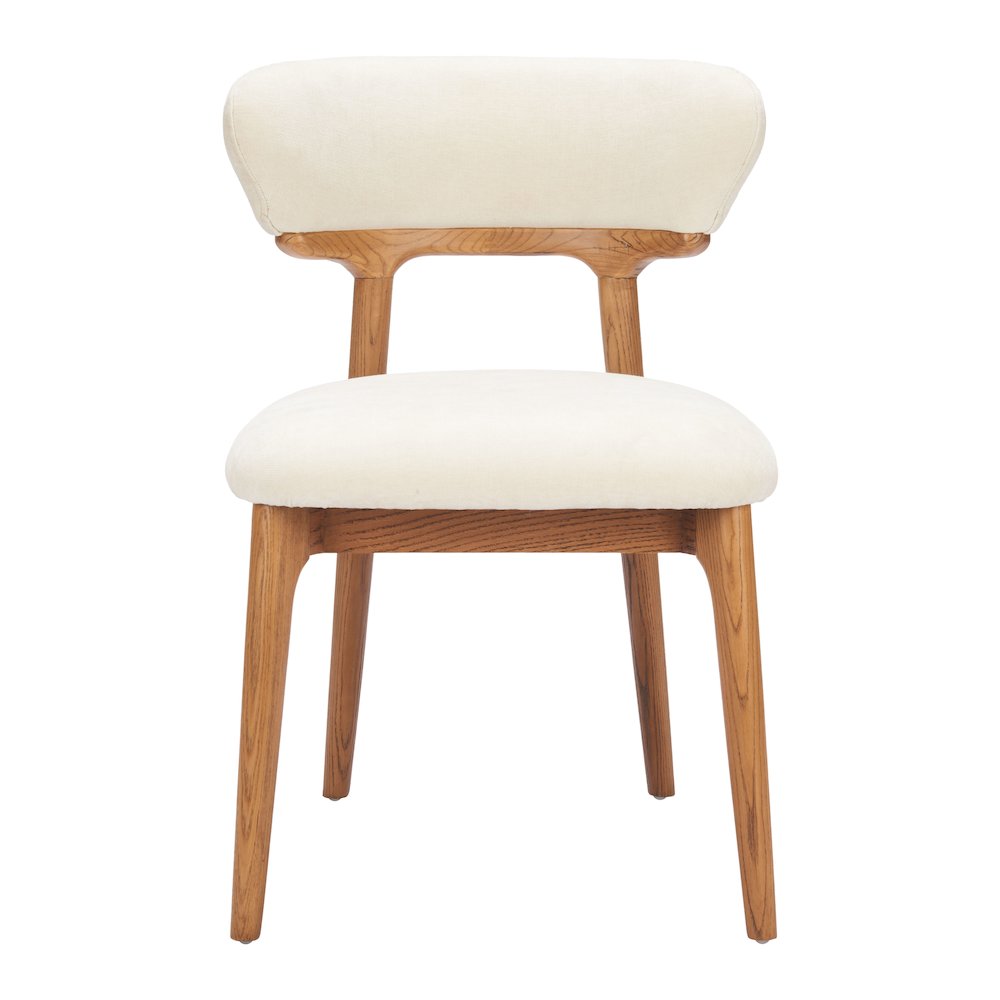 Cedar Dining Chair (Set of 2) White & Walnut. Picture 3