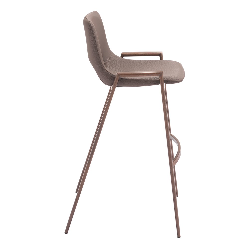 Desi Barstool (Set of 2) Brown & Walnut. Picture 2