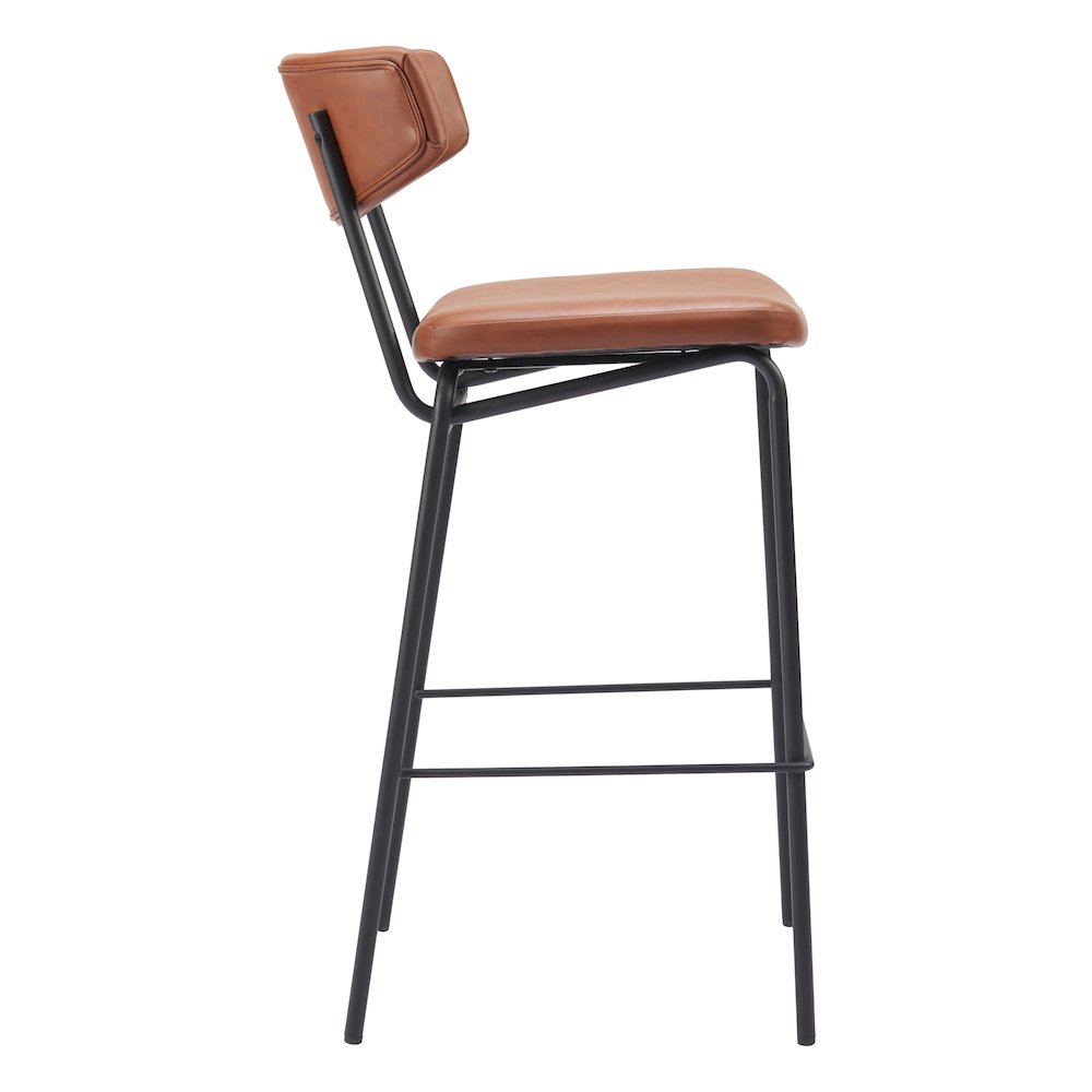 Charon Barstool (Set of 2) Vintage Brown. Picture 2