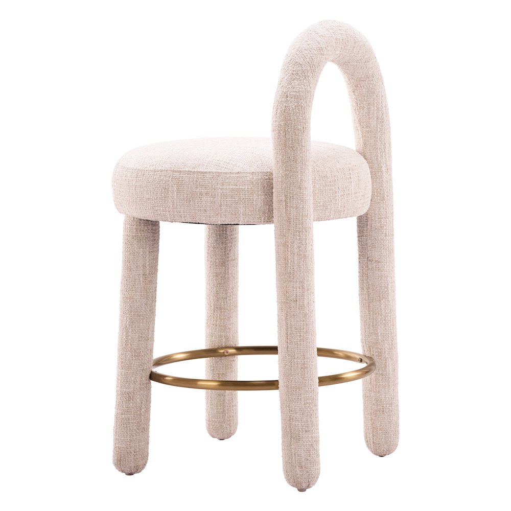Curco Counter Stool (Set of 2) Beige. Picture 5