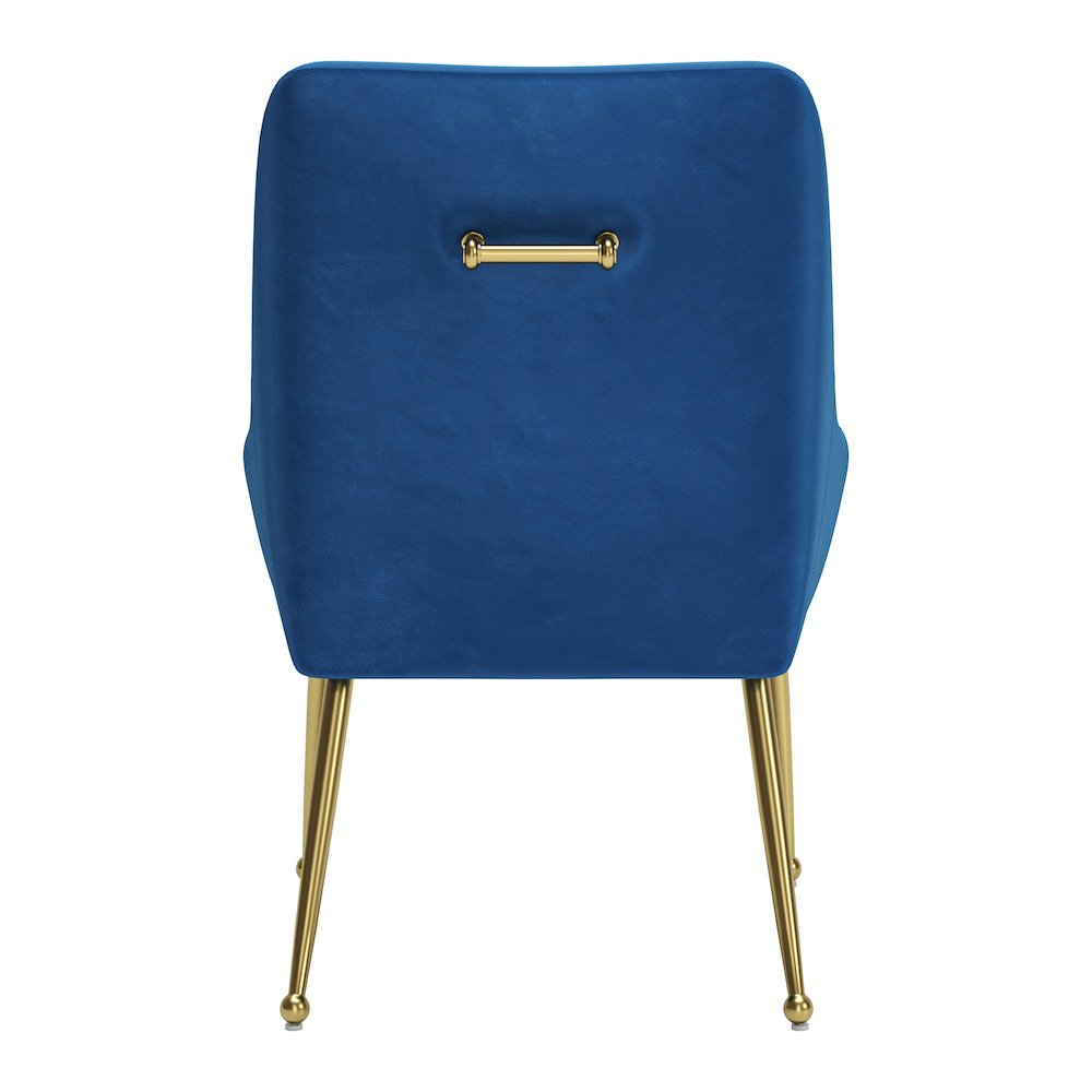 Maxine Dining Chair Navy Blue & Gold. Picture 4