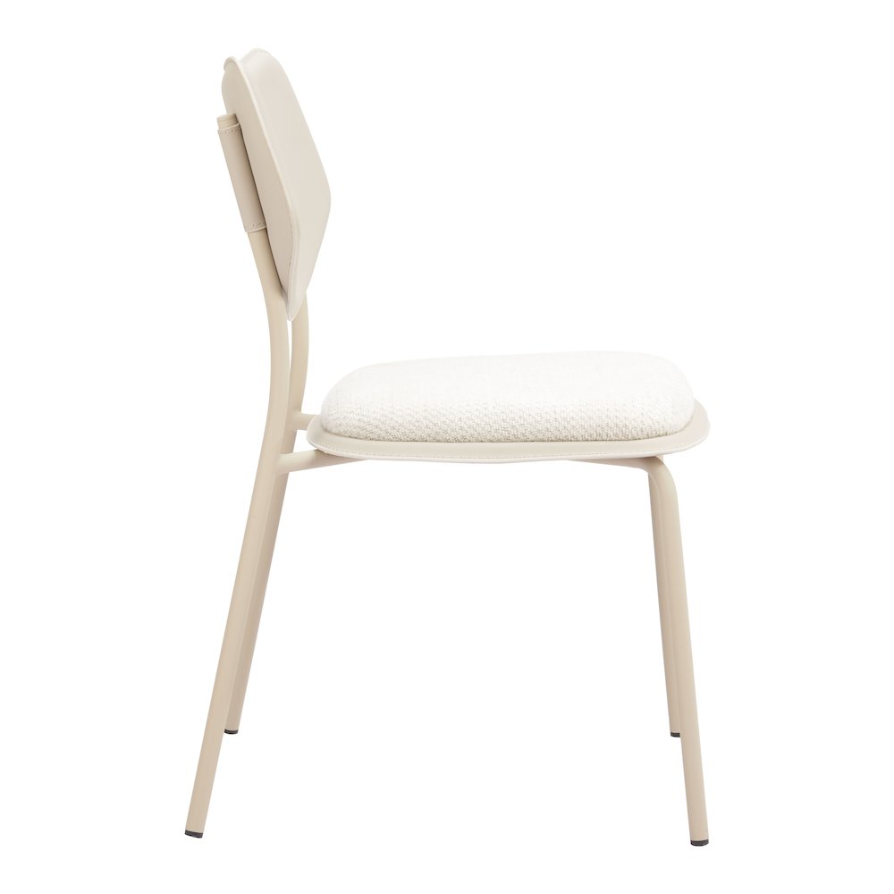 Zeal Dining Chair (Set of 4) Light Gray & Beige. Picture 2