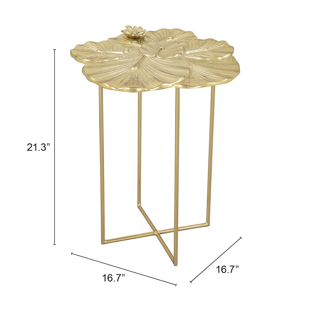 Lotus Side Table Gold. Picture 11