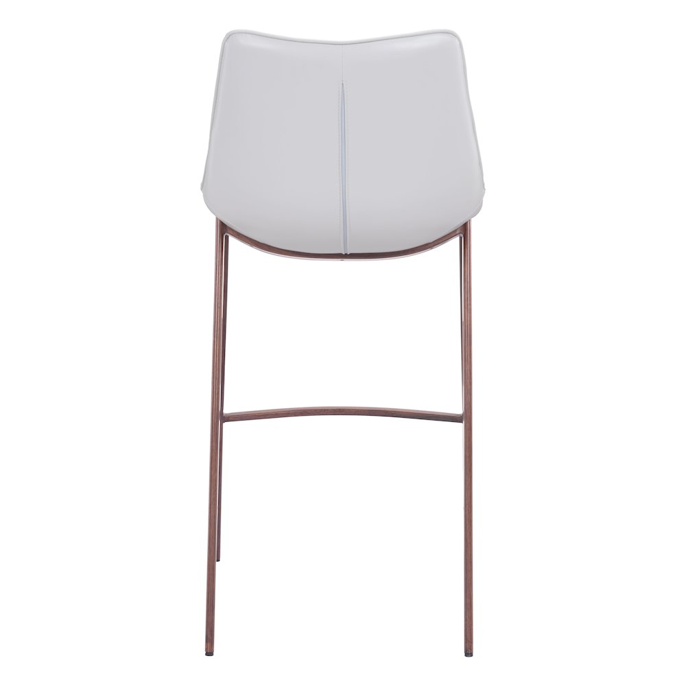 Magnus Barstool (Set of 2) White & Walnut. Picture 4