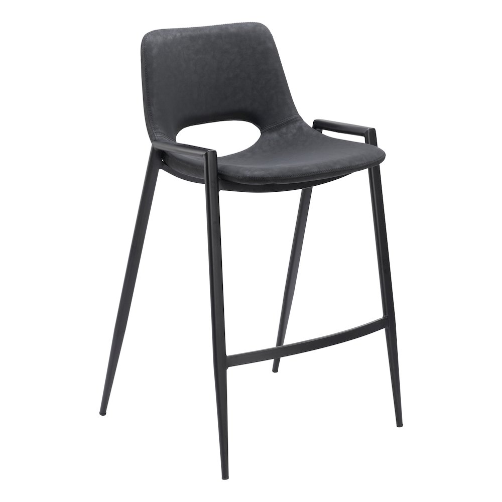Desi Counter Stool (Set of 2) Black. Picture 1