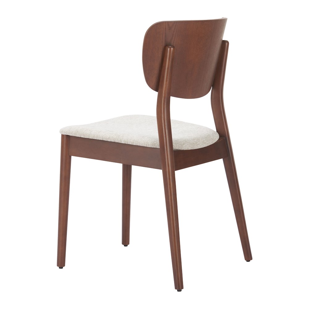 Kellua Dining Chair (Set of 2) Beige & Walnut. Picture 5