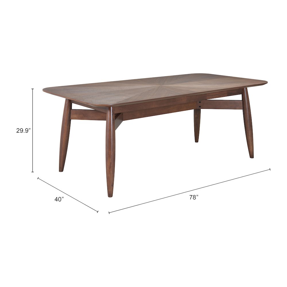 Silea Rectangular Dining Table Espresso. Picture 7
