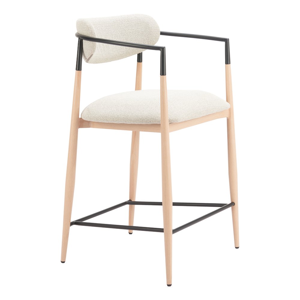 Equinox Counter Stool Oyster Gray & Natural. Picture 1