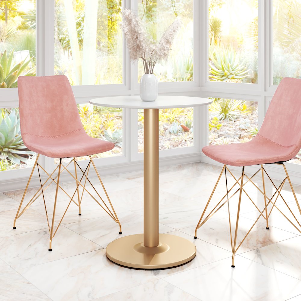 Alto Bistro Table, White & Gold, Belen Kox. Picture 6