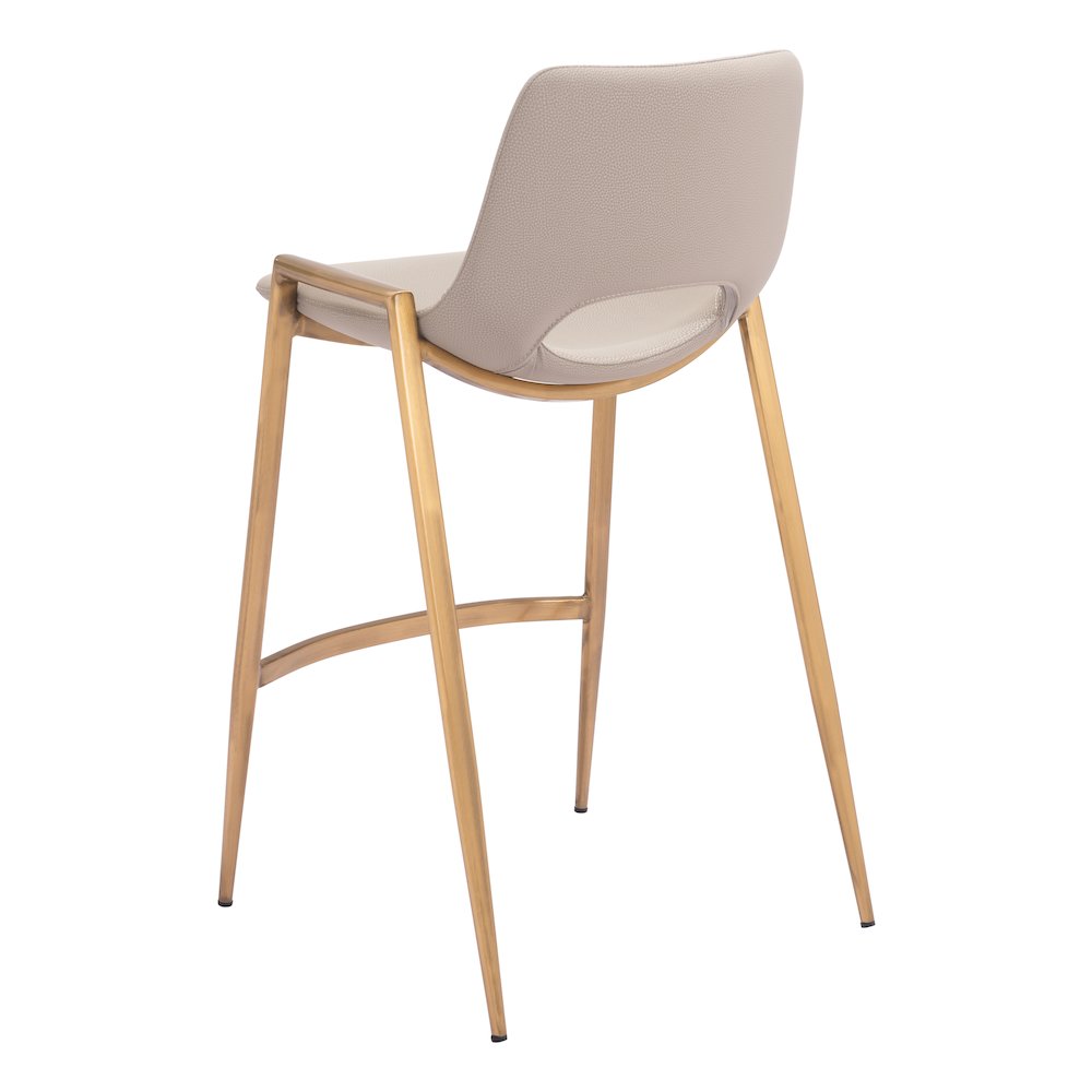 Desi Counter Stool (Set of 2) Beige & Gold. Picture 5