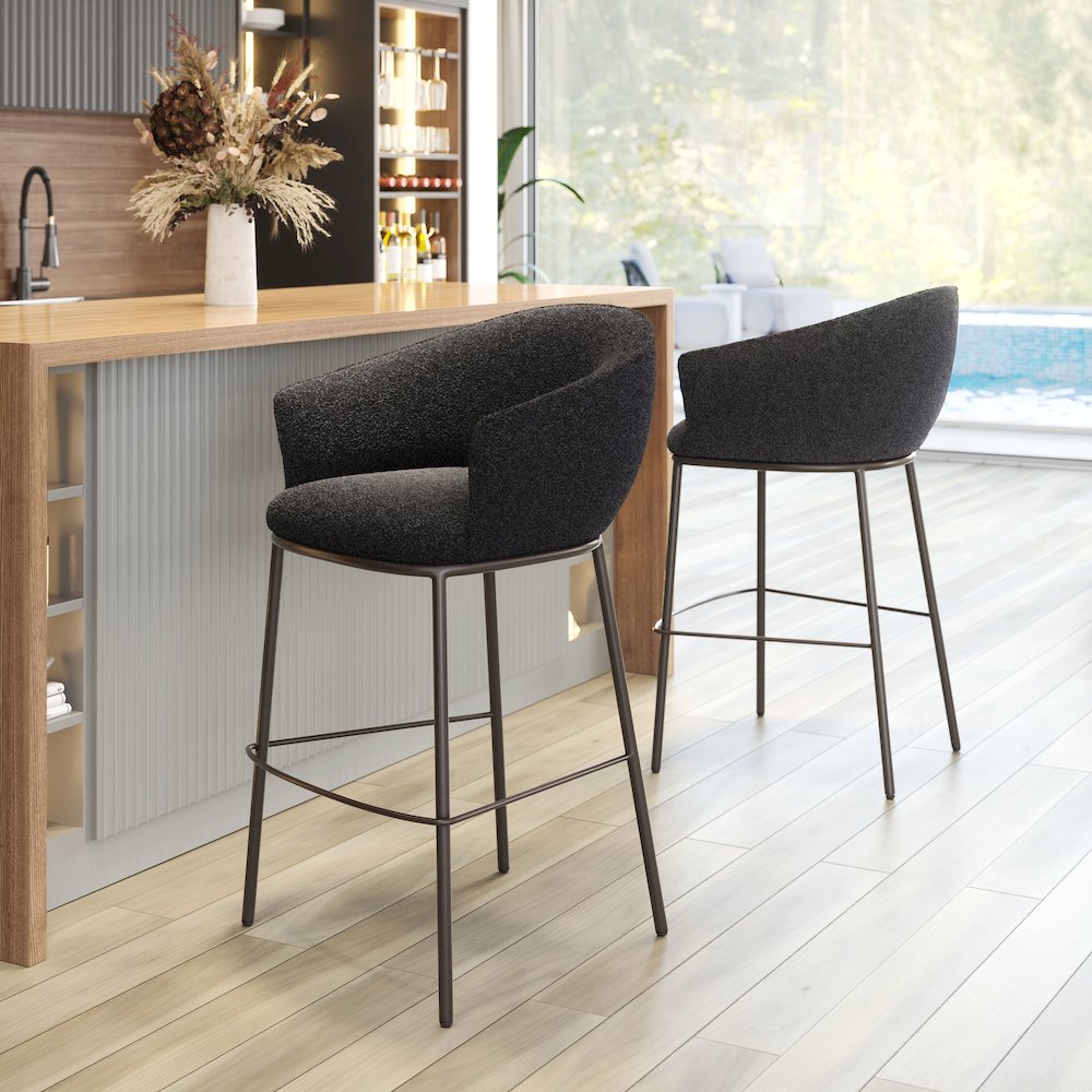 Essen Barstool Black & Bronze. Picture 8