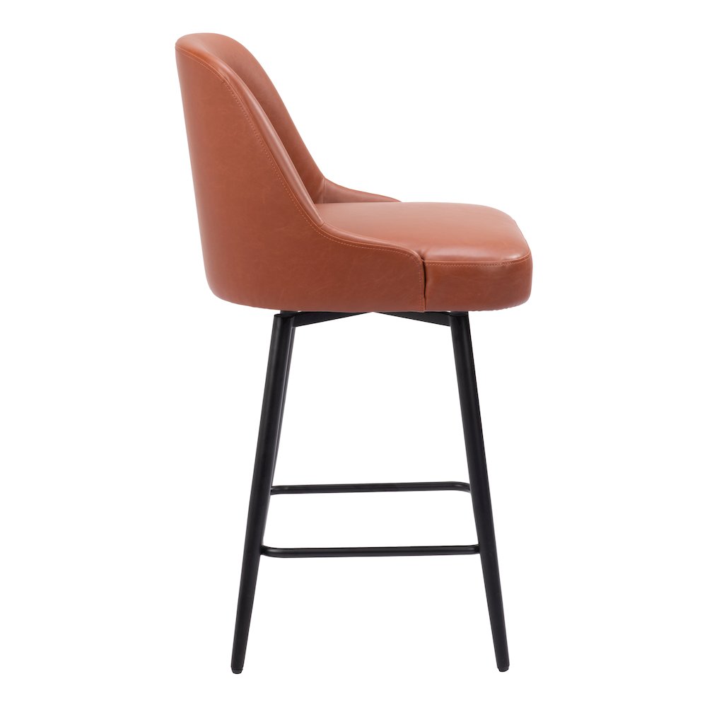 Keppel Swivel Counter Stool Brown. Picture 2