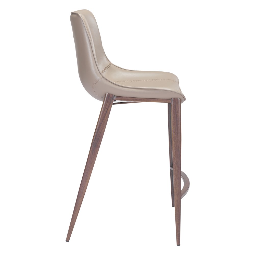 Magnus Counter Stool (Set of 2) Brown & Walnut. Picture 2