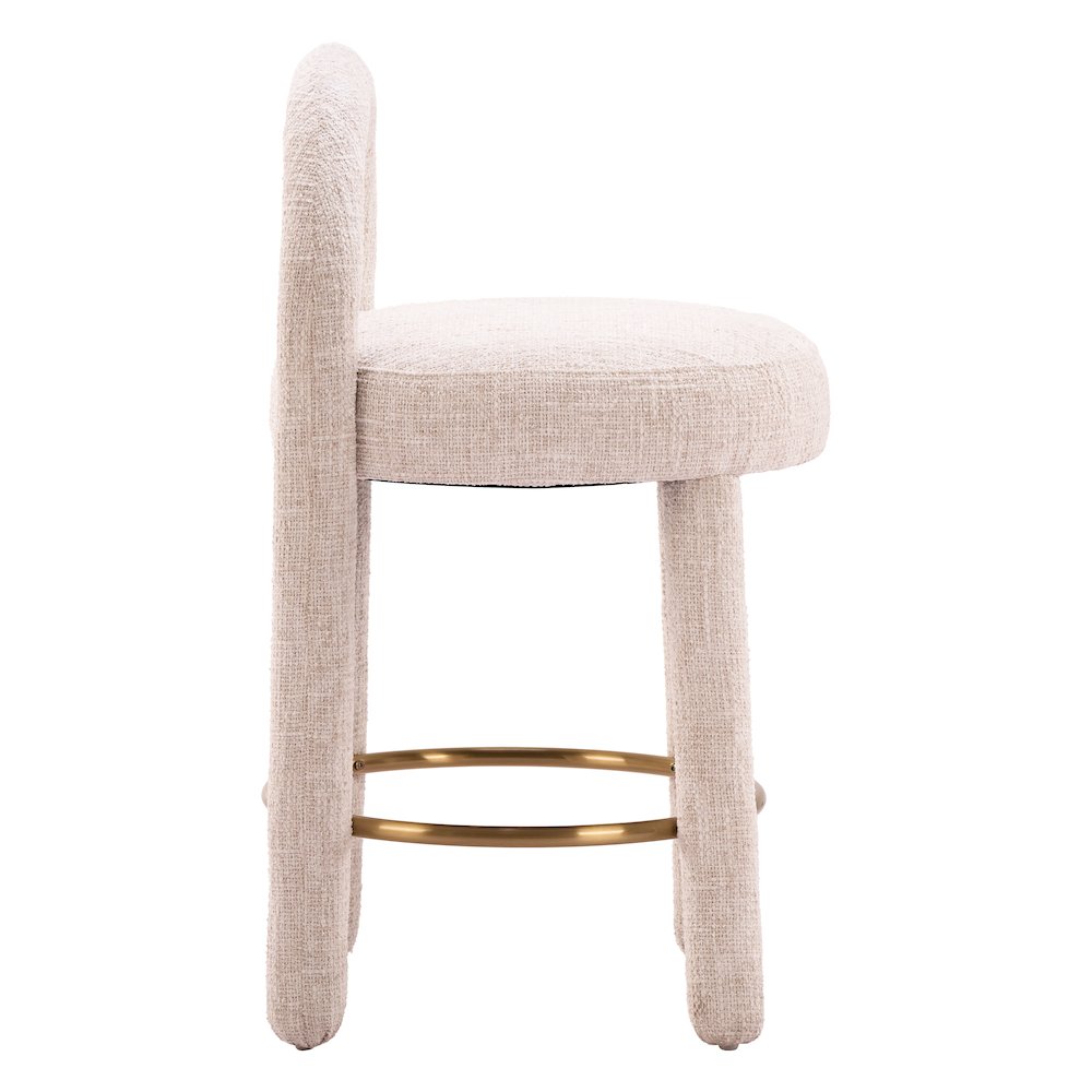 Curco Counter Stool (Set of 2) Beige. Picture 2