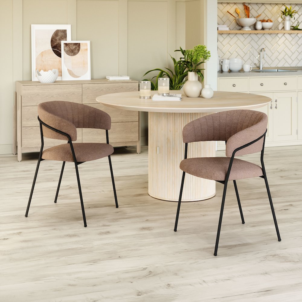 Josephine Dining Chair (Set of 2) Brown. Picture 8