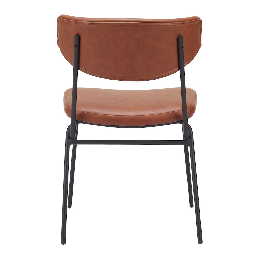 Charon Dining Chair (Set of 2) Vintage Brown. Picture 4