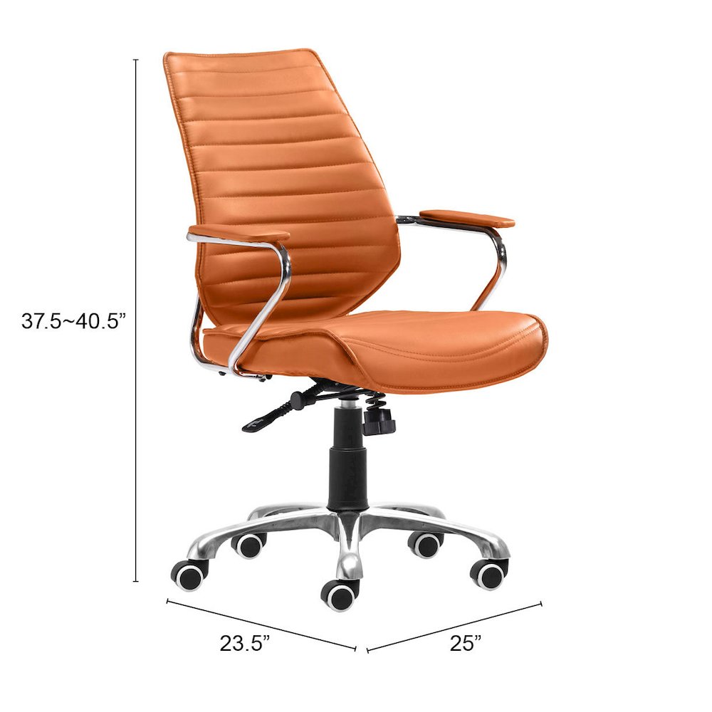 Enterprise Low Back Office Chair Terracotta. Picture 9