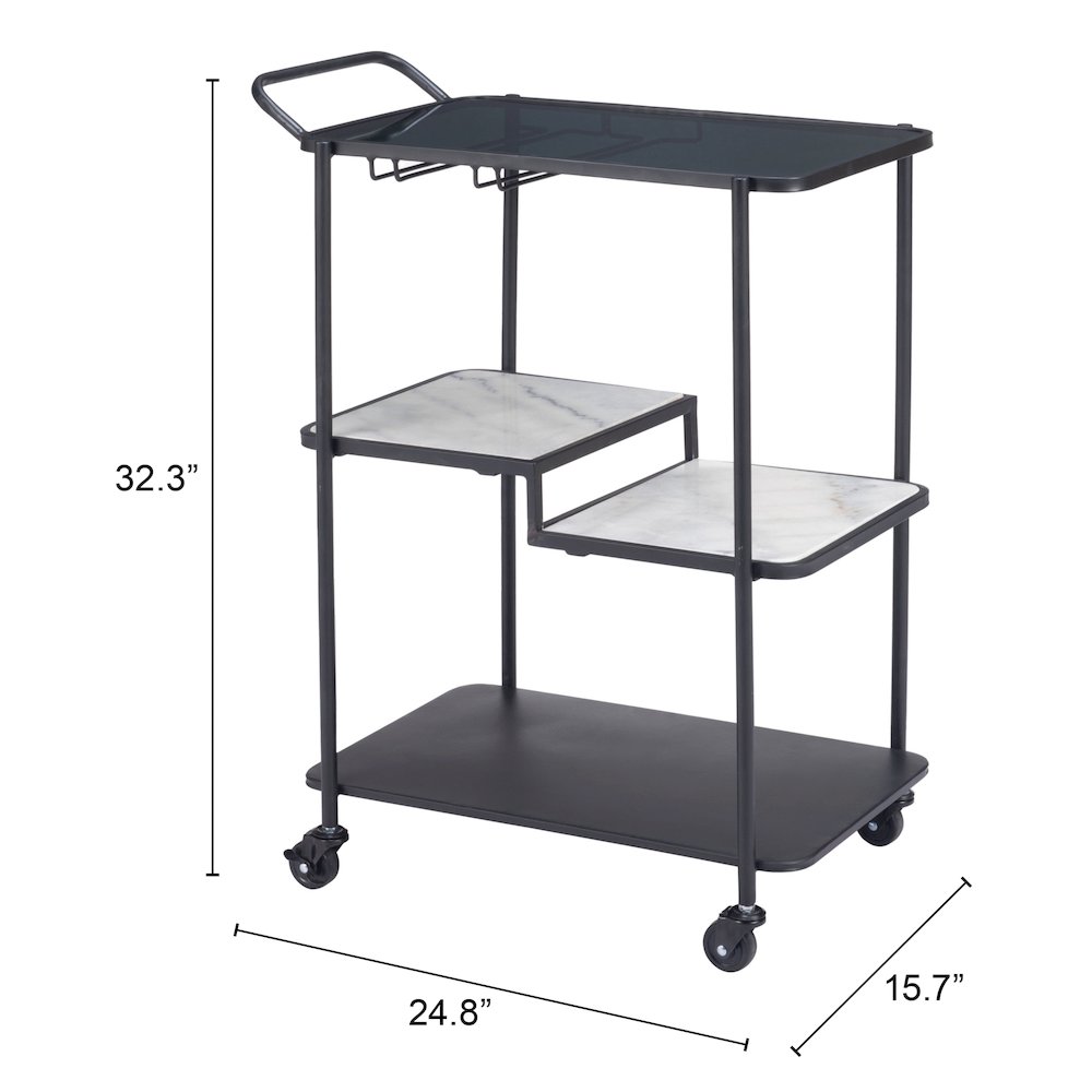 Constanza Bar Cart Black. Picture 7