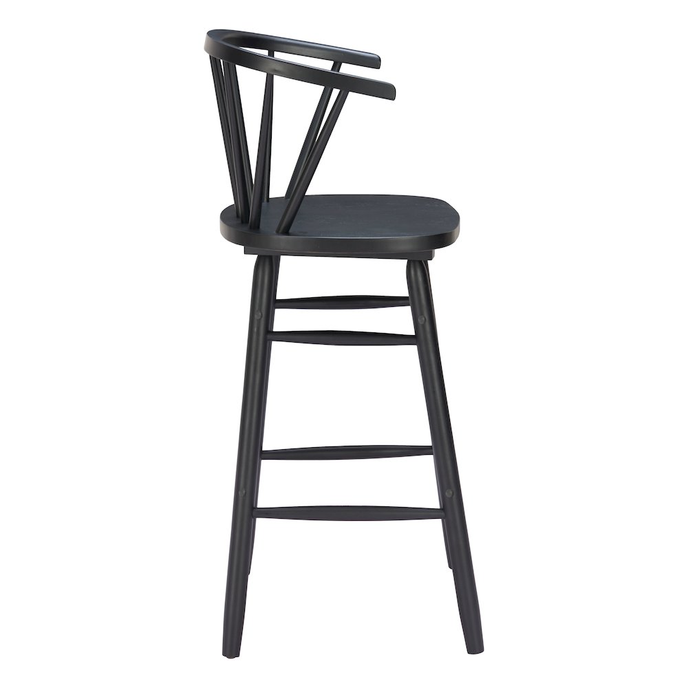 Stenger Barstool (Set of 2) Black. Picture 2