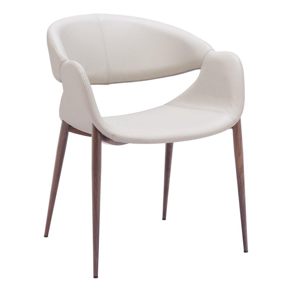 Limay Dining Chair (Set of 2) Beige & Walnut. Picture 1
