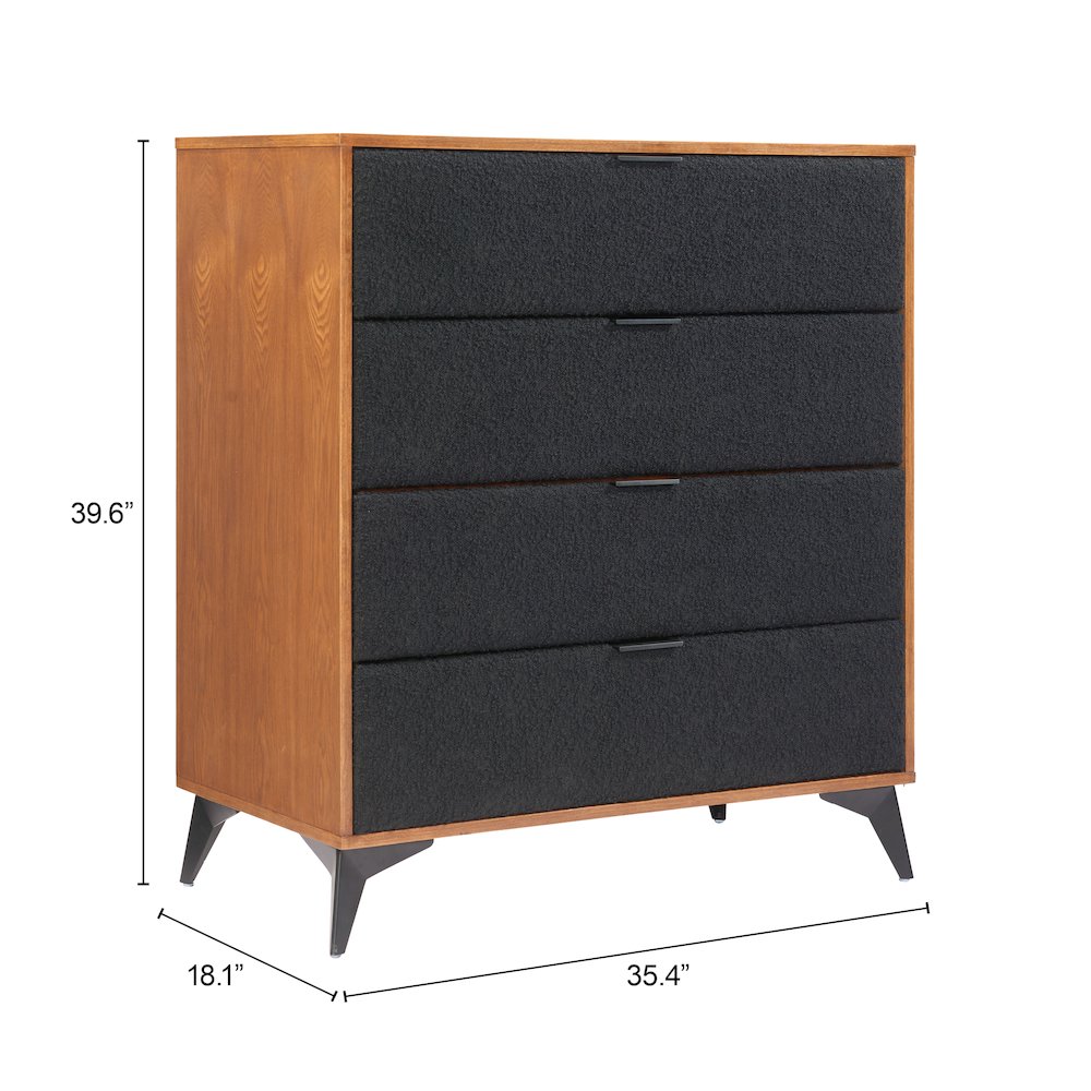 Zarif Chest Black & Walnut. Picture 7