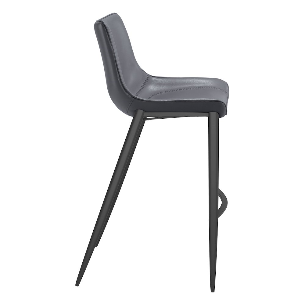 Magnus Barstool (Set of 2) Dark Gray & Black. Picture 2
