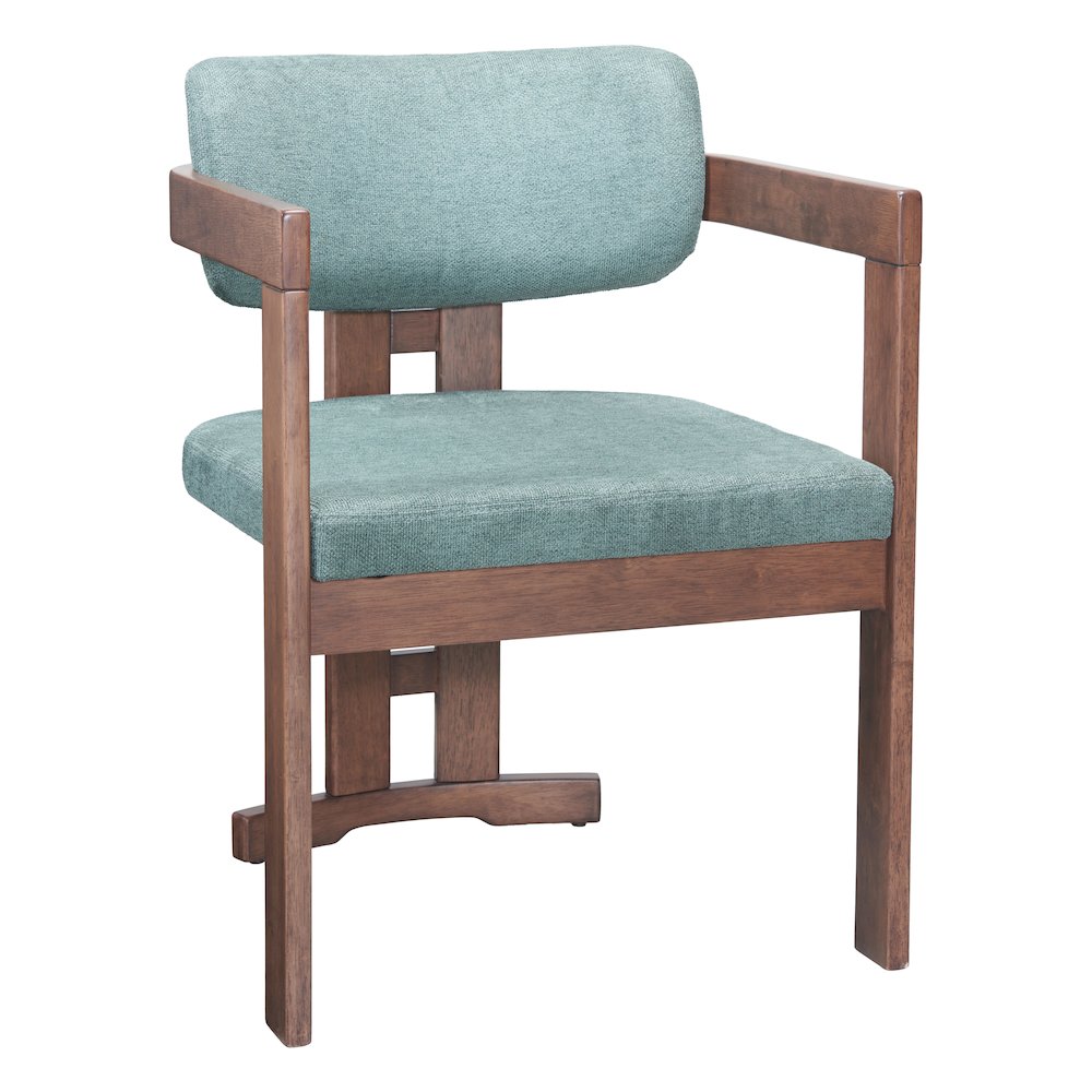 Poly Dining Chair Moss Gray & Walnut. Picture 8