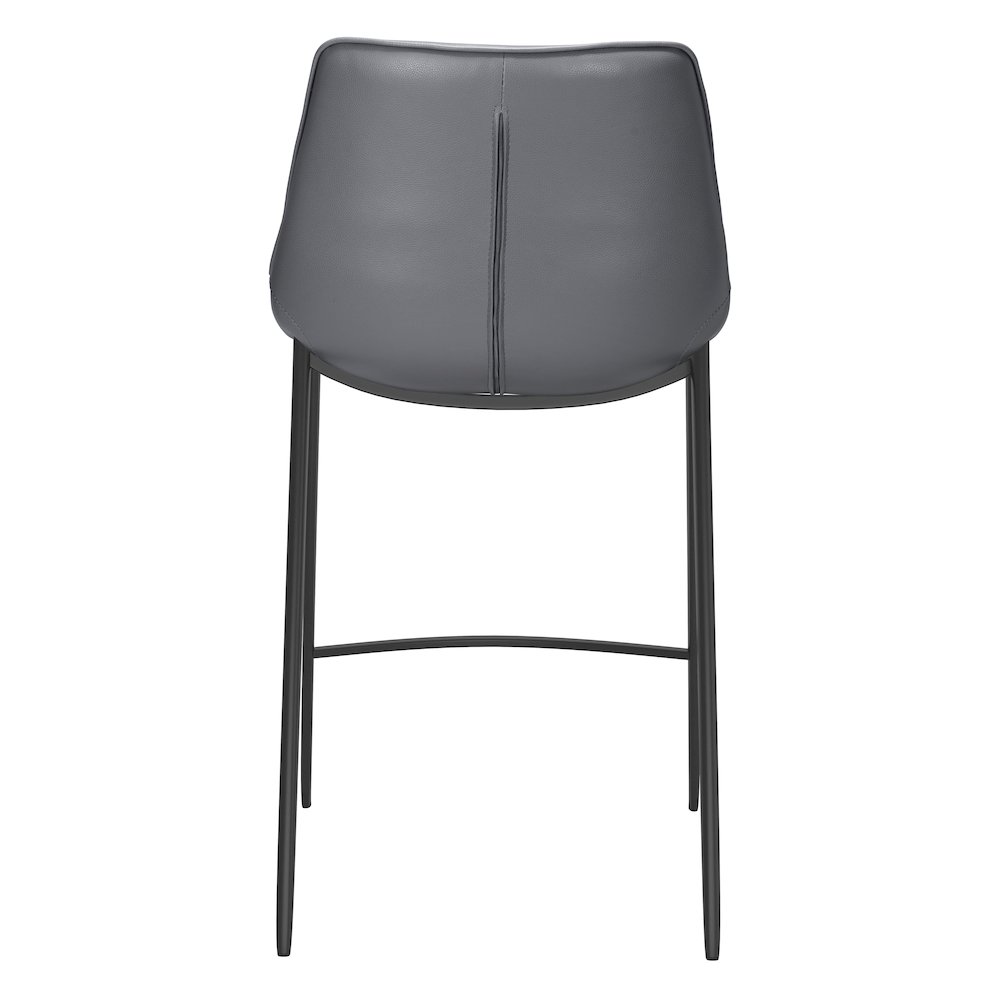 Magnus Counter Stool (Set of 2) Dark Gray & Black. Picture 4
