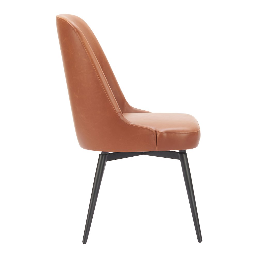 Keppel Swivel Dining Chair (Set of 2) Brown. Picture 2