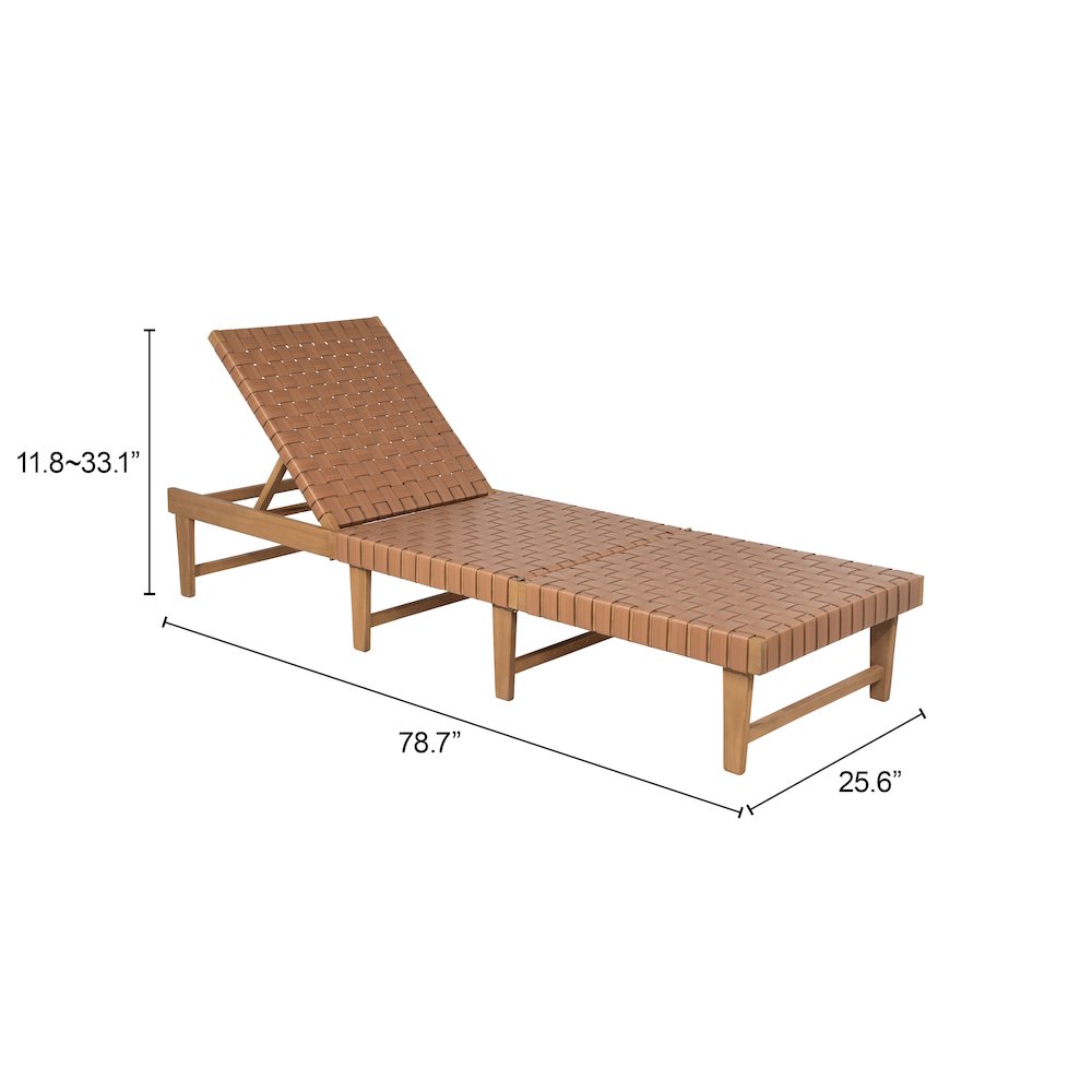 Breath Chaise Lounge Brown. Picture 7