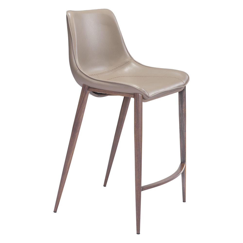 Magnus Counter Stool (Set of 2) Brown & Walnut. Picture 1