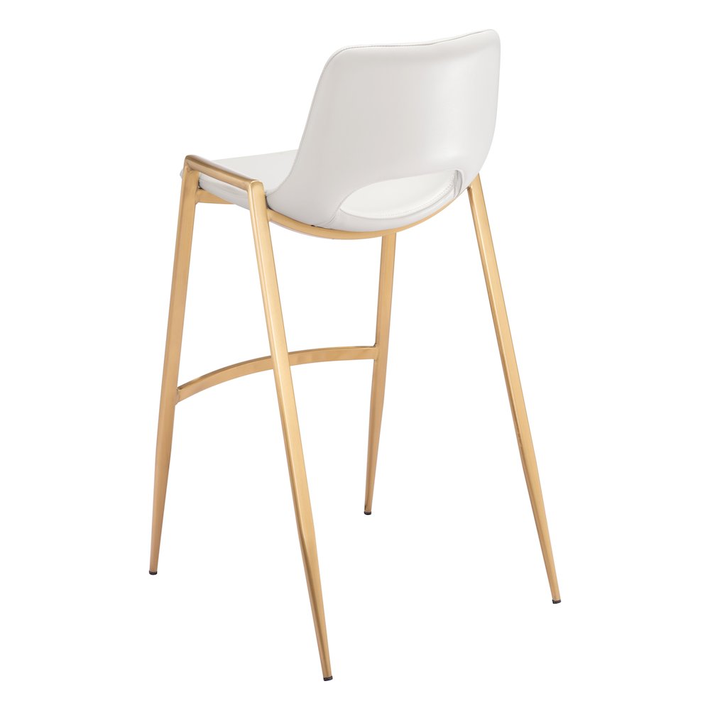 Desi Barstool (Set of 2) White & Gold. Picture 5