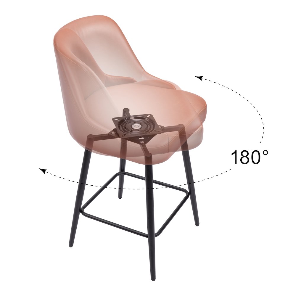 Keppel Swivel Counter Stool Brown. Picture 10