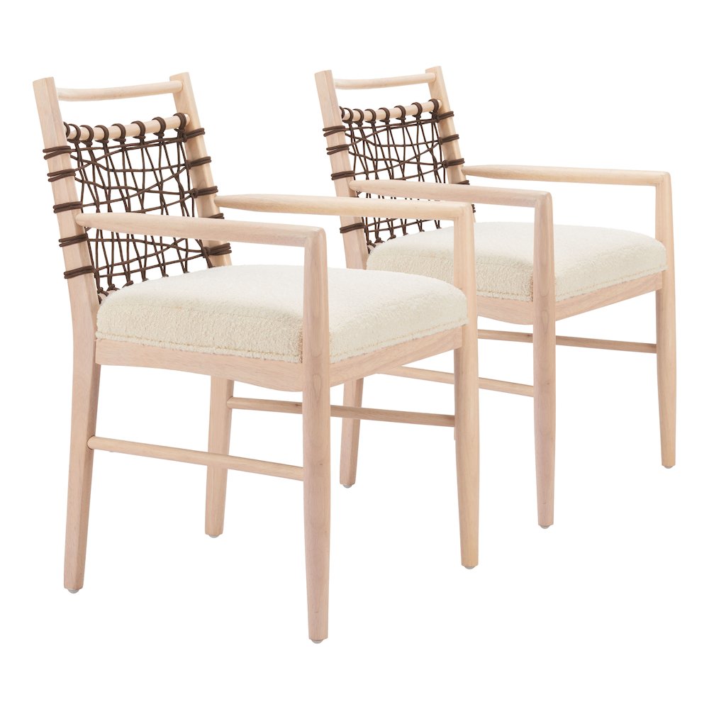 Wezly Dining Chair (Set of 2) Ivory. Picture 6