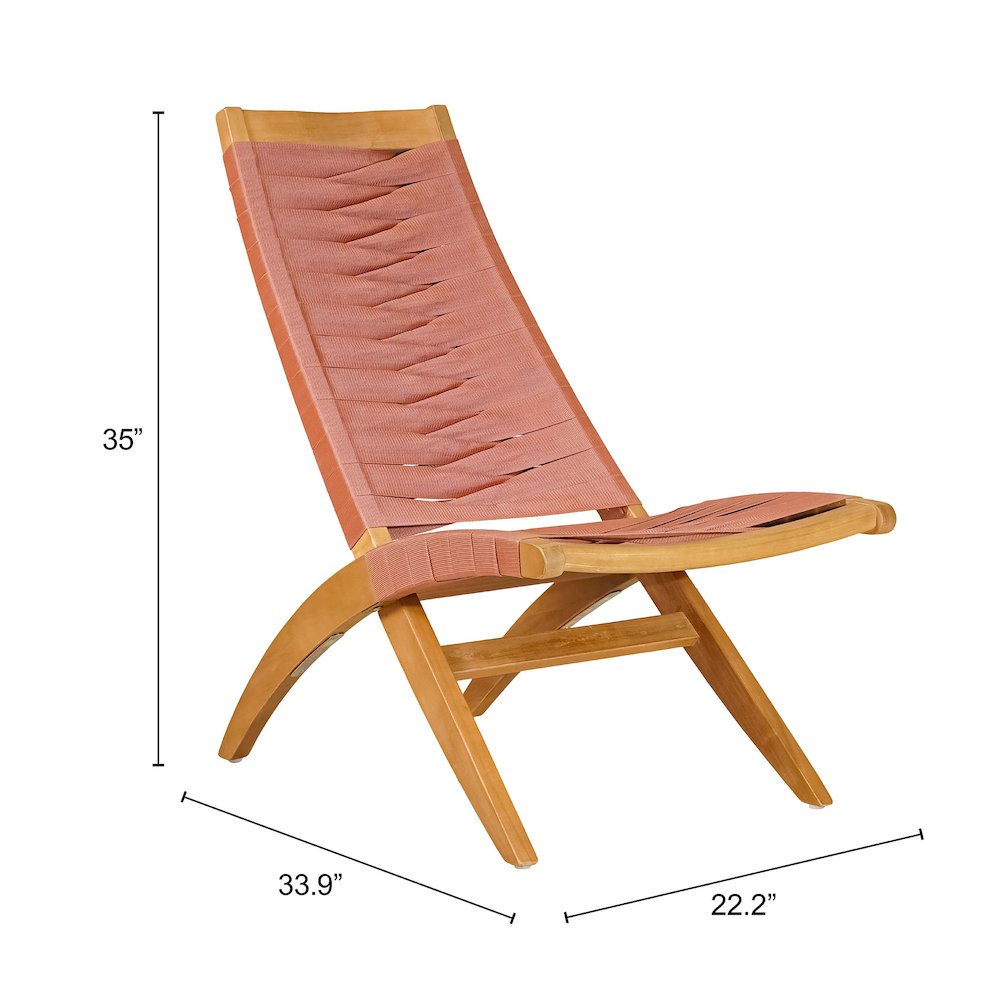 Rova Lounge Chair Terracotta. Picture 7