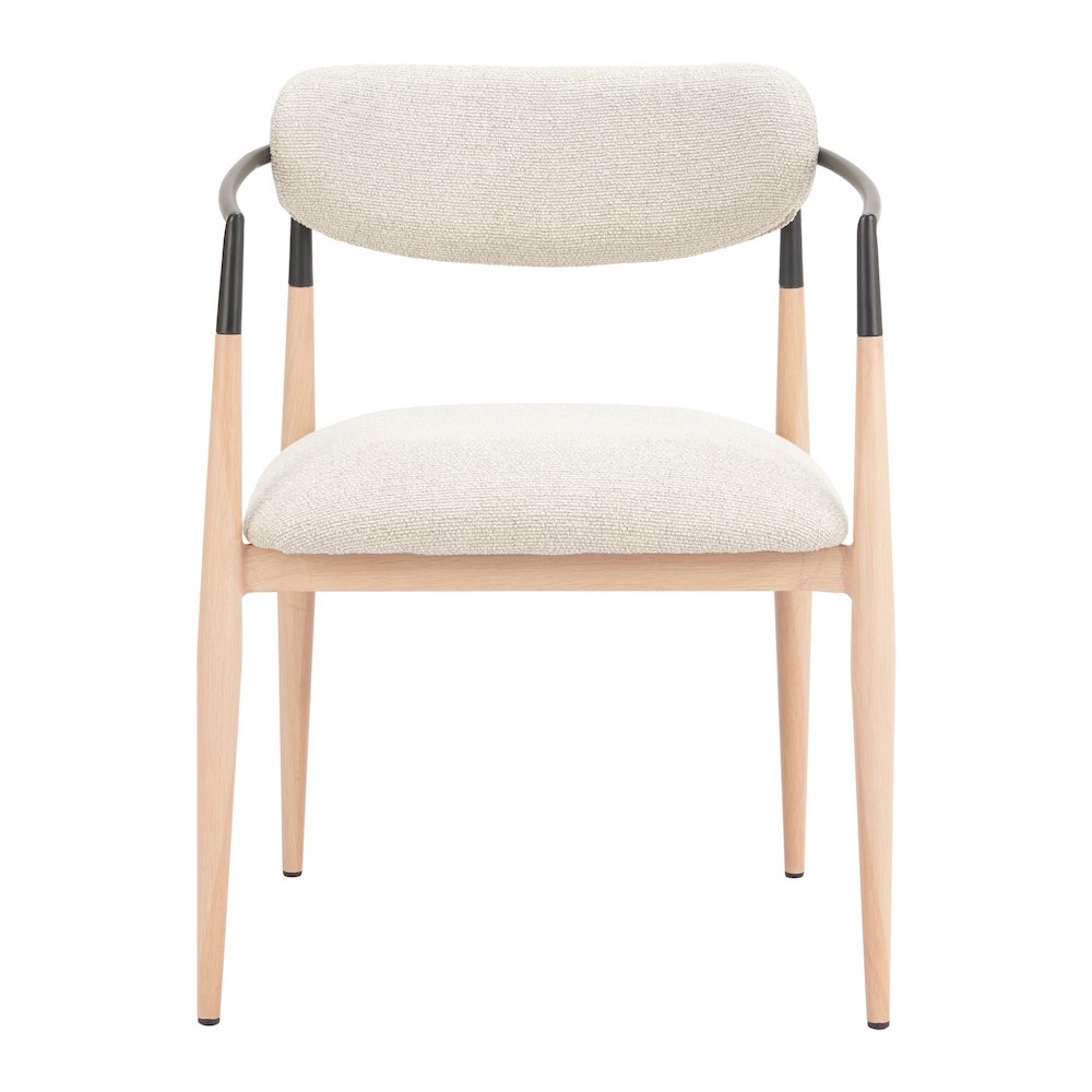 Equinox Dining Chair Oyster Gray & Natural. Picture 3